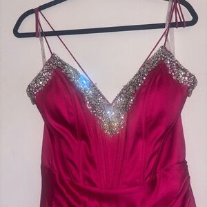 Jovani Fuchsia Evening Gown